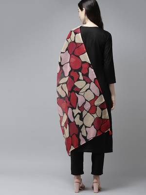Black plain rayon ethnic-kurtis 3