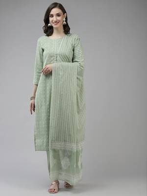 Green printed cotton ethnic-kurtis 1
