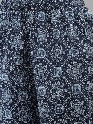 White printed cotton ethnic-kurtis 5