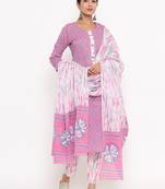 Pink printed cotton ethnic-kurtis