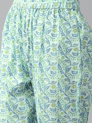 Green printed cotton ethnic-kurtis 5