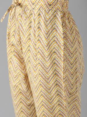 Mustard printed cotton ethnic-kurtis 5