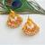 Antique kemp-green ganesha haar set dj-06996
