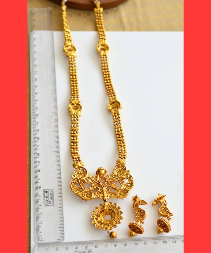 Antique pearl peacock haar set dj-07000