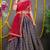 Navy-blue jacquard art silk semi stitched lehenga