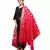 Banjara India Women's Banarasi Kora Silk Polka Dot Butti Dupatta- Pink