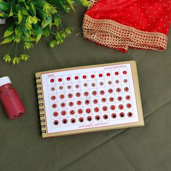 Multicolor Velvet Bindi Book For Women & Girls Total Pieces 600 (BND164CMB) 1