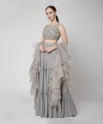 Grey Top And Skirt 1
