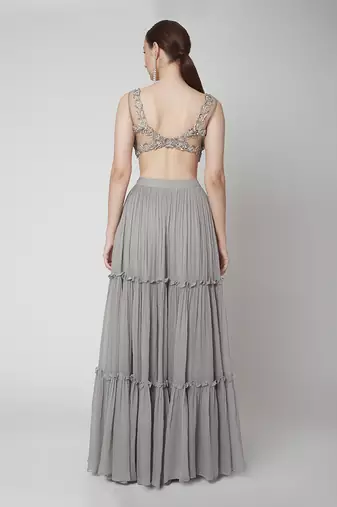 Grey Top And Skirt