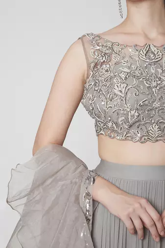 Grey Top And Skirt
