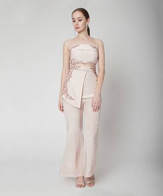 Peach Pink Tube Top and Pant 1