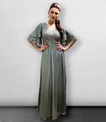 Pastel Grey Shift Gown