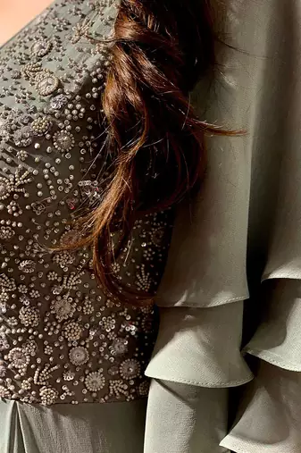 Pastel Grey Shift Gown