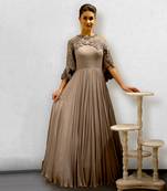 Mauve Colored Cape Gown