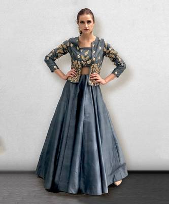 Grey Jacket Gown 1
