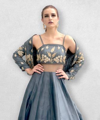 Grey Jacket Gown 2