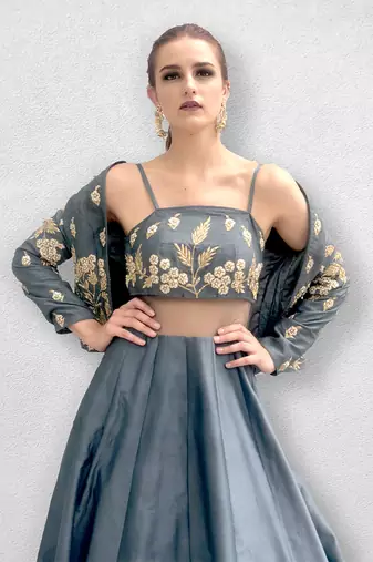 Grey Jacket Gown