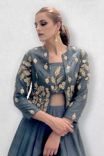 Grey Jacket Gown