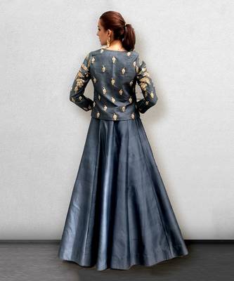 Grey Jacket Gown 5