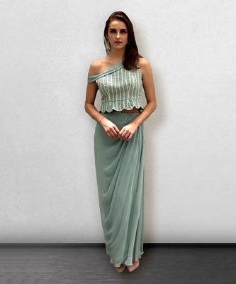 Sea Green Top and Skirt 2
