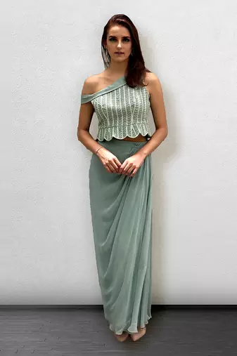 Sea Green Top and Skirt