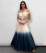 Nude Off Shoulder Hawing Gown