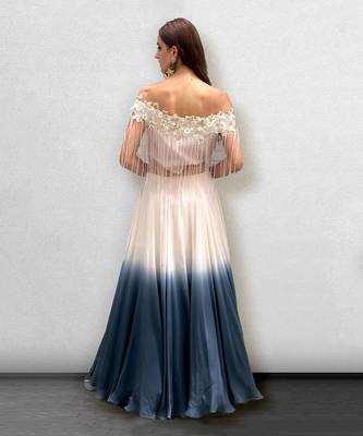 Nude Off Shoulder Hawing Gown 4