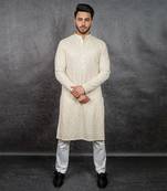 White Chikankari Kurta