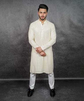 White Chikankari Kurta 2