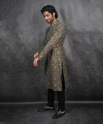 Brown Embroidered Kurta 2
