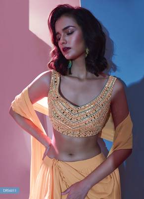 Peach Color Lehenga Choli With Designer Dupatta 2
