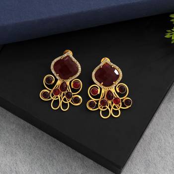 Maroon danglers-drops 1