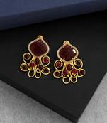 Maroon danglers-drops