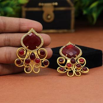 Maroon danglers-drops 2