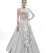 Grey fancy lehenga Choli Dupatta