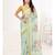 Pale Turquoise Floral Digital Printed Cotton Silk Saree