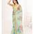 Pale Turquoise Floral Digital Printed Cotton Silk Saree