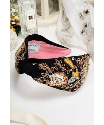 Joey & Pooh X Payal Singhal Zuri Bird Black Headband 1