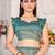 Blue brasso cotton silk saree with blouse