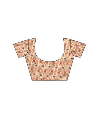Multicolor printed georgette saree with blouse 5