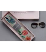 PS Men by Payal Singhal Khaki Anaar Aur Mor Print Tie