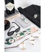 PS Men by Payal Singhal White Abutilon Print Crepe Tie