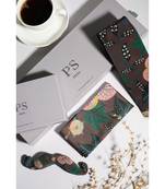 PS Men by Payal Singhal Brown Abutilon Print Moustache Pin/Broach