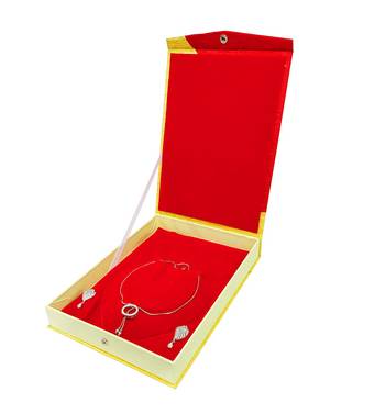 atorakushon Jewellery Necklace Box Pouches Earrings Half Set Box for Travelling Organizer Women 1 Pcs Gold 1