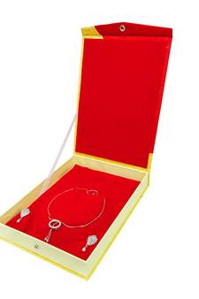 atorakushon Jewellery Necklace Box Pouches Earrings Half Set Box for Travelling Organizer Women 1 Pcs Gold