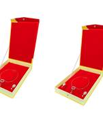 atorakushon Jewellery Necklace Box Pouches Earrings Half Set Box for Travelling Organizer Women 2 Pcs Gold