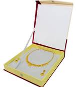 Atorakushon Satin Jewellery Necklace Box Pouches Earrings Half Set Box For Travelling Organizer Women 1 Pcs Cream