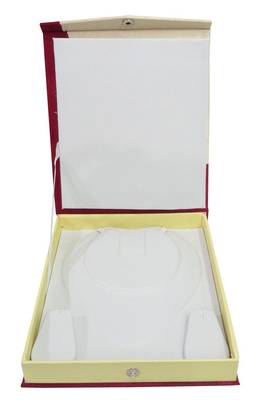 Atorakushon Satin Jewellery Necklace Box Pouches Earrings Half Set Box For Travelling Organizer Women 1 Pcs Cream 2