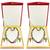 Atorakushon Satin Jewellery Necklace Box Pouches Earrings Half Set Box For Travelling Organizer Women 2 Pcs Maroon