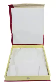 Atorakushon Satin Jewellery Necklace Box Pouches Earrings Half Set Box For Travelling Organizer Women 4 Pcs Cream